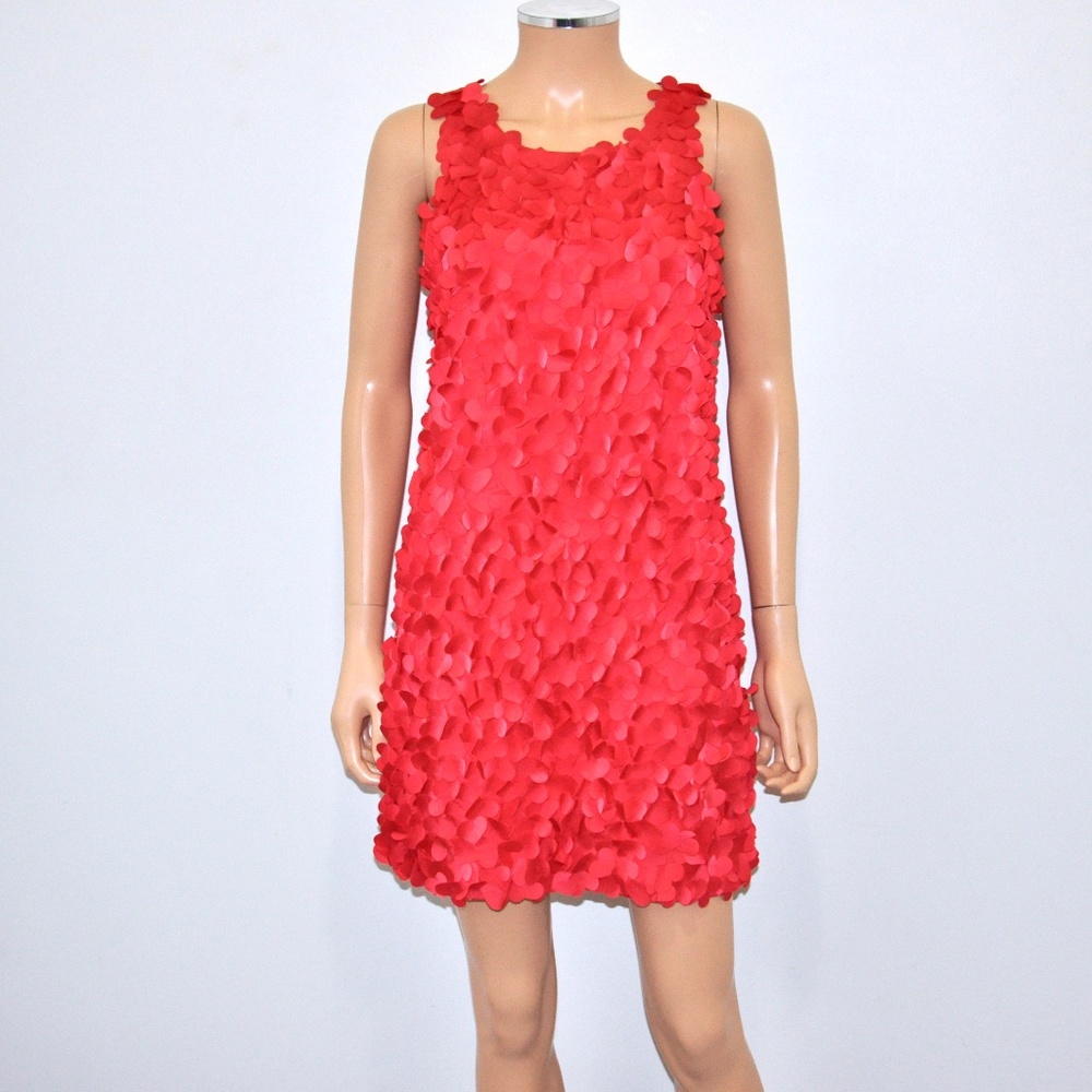 BCBGMaxAzria GORGEOUS! Red 3D Heart Applique Dress!!! - Sz 2 - Picture 4 of 15